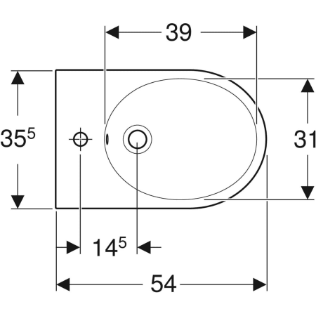 Bidet „iCon“, mit Überlauf 35,5 × 23,5 × 54 cm 