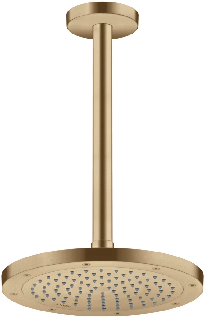 Hansgrohe AXOR ShowerSolutions Kopfbrause 245 1jet Brushed Bronze, 245 mm, verstellbarer Winkel, abnehmbar zur Reinigung, G 1/2 Anschluss