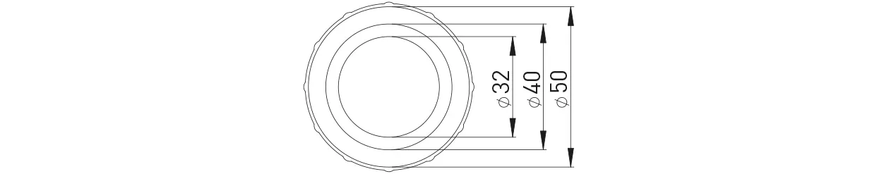 Abflussbaustopfen KS universal für Muffen DN 32, DN 40, DN 50 Abflussbaustopfen KS universal für Muffen DN 32, DN 40, DN 50