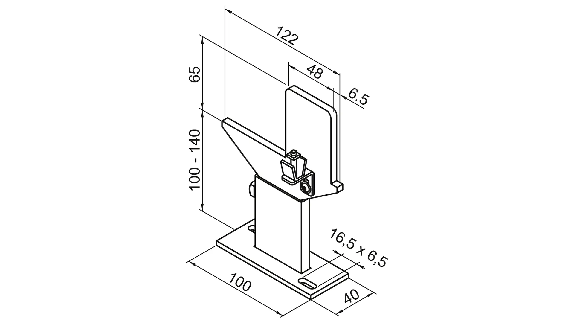 Zubehör Fußkonsole FMORV 14-R3, RAL 9016 Zubehör Fußkonsole FMORV 14-R3, RAL 9016