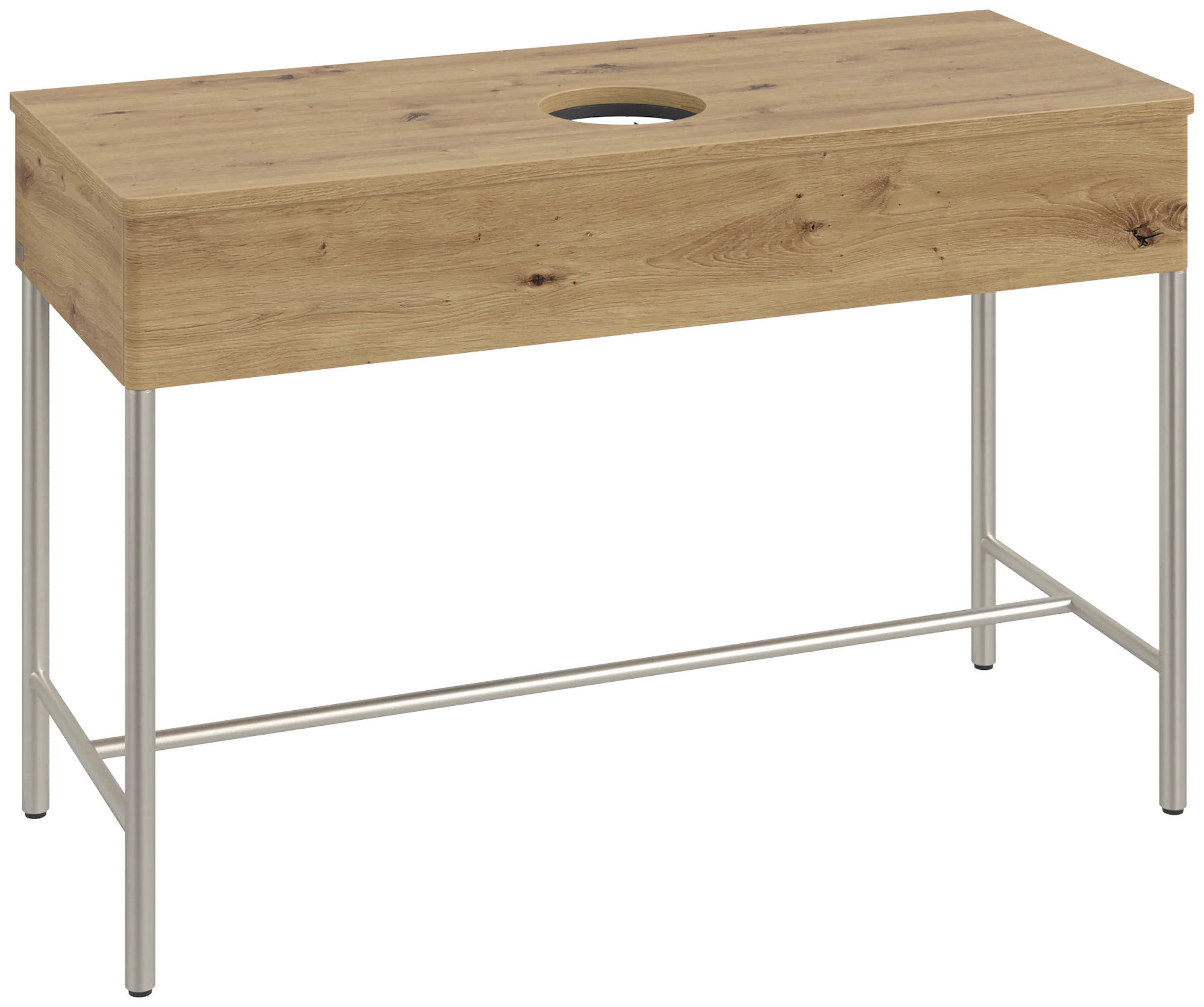 Villeroy & Boch Waschbeckenunterschrank Artis K62010, Eckig Oak Natural Touch, 1.200 x 782 x 500 mm, Push-to-open Funktion, 1 Auszug mit Antirutsch-Boden