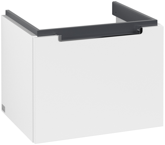 Villeroy & Boch Waschtischunterschrank „Subway 2.0“ 53,7 × 42 × 42,3 × 42,3 cm in Weiß Matt, mittig, ohne Beleuchtung