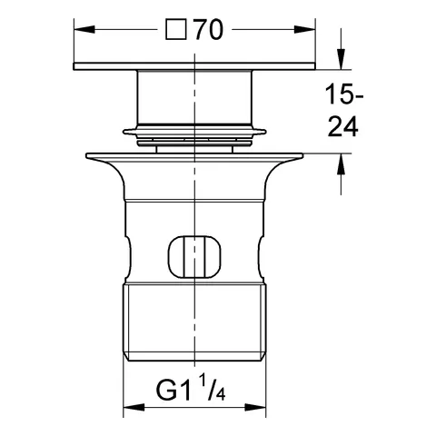 Ablaufstopfen 40565, inkl. Kelch, für Waschtisch mit Überlauf, für Standard Ablaufgarnitur 1 ¼'', chrom Ablaufstopfen 40565, inkl. Kelch, für Waschtisch mit Überlauf, für Standard Ablaufgarnitur 1 ¼'', chrom