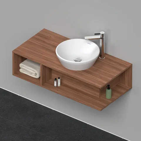 Duravit Waschtischunterschrank wandhängend „D-Neo“ 100 × 26 × 48 cm Nussbaum Natur