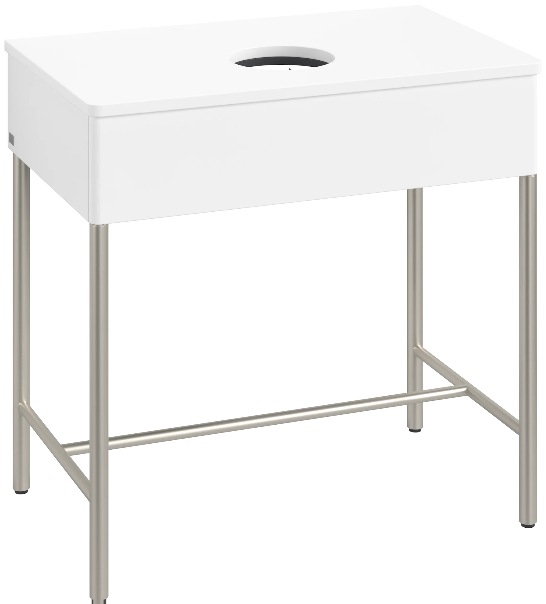 Villeroy & Boch Waschbeckenunterschrank Artis K60010MT, Eckig White Matt Lacquer, 800x782x500mm, mit Metallgestell und Push-to-open Funktion