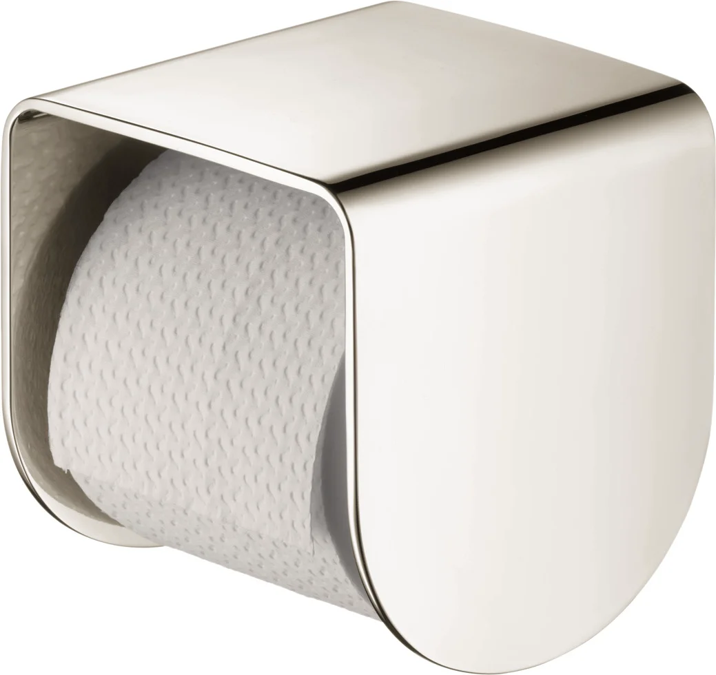 Hansgrohe AXOR Universal Softsquare Toilettenpapierhalter, Chrom, Wandmontage mit verdeckter Befestigung, Bohrloch 6 mm, Bohrabstand 35 mm