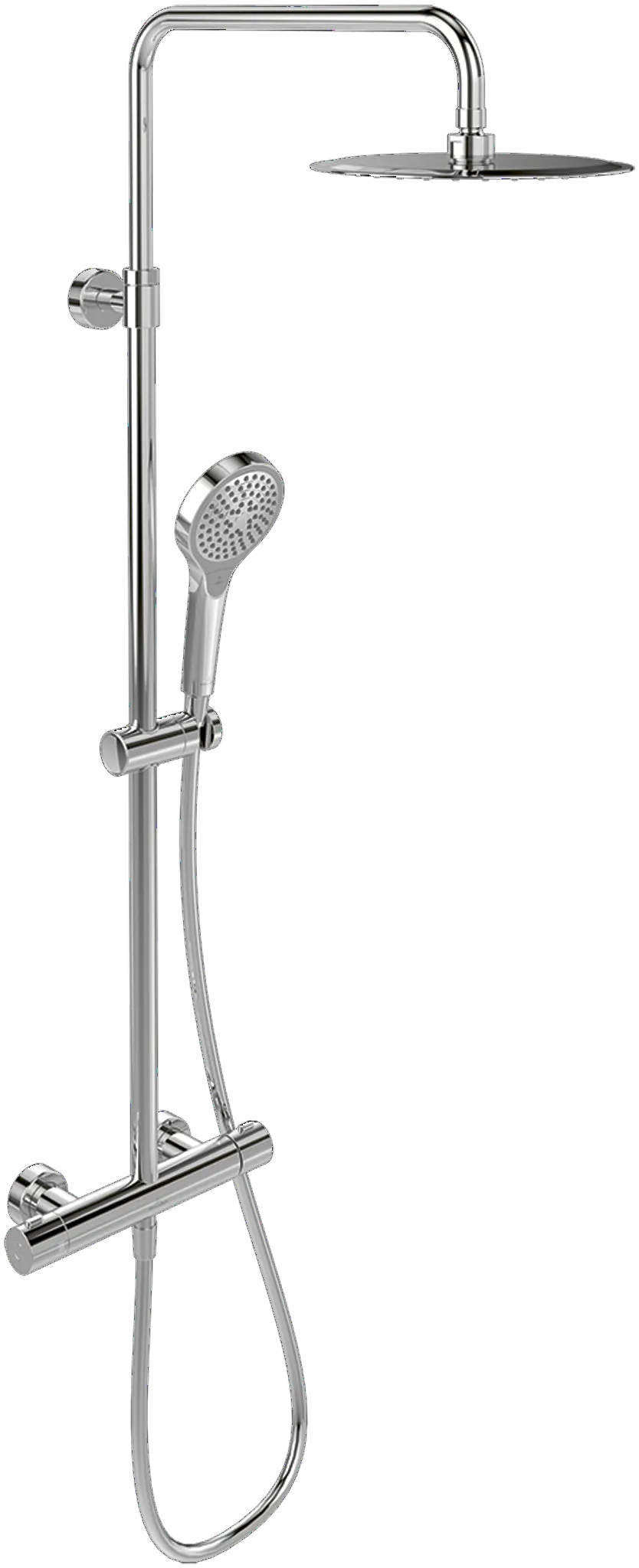 Gleitstangekombination „Verve Showers“, Befestigung verdeckt 47,2 cm in Brushed Nickel Matt