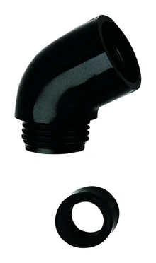 Adapter 1/2'' x 1/2'' 28812, zur Kombination von Handbrausen anderer Hersteller mit Relexa Brausestangen, schwarz