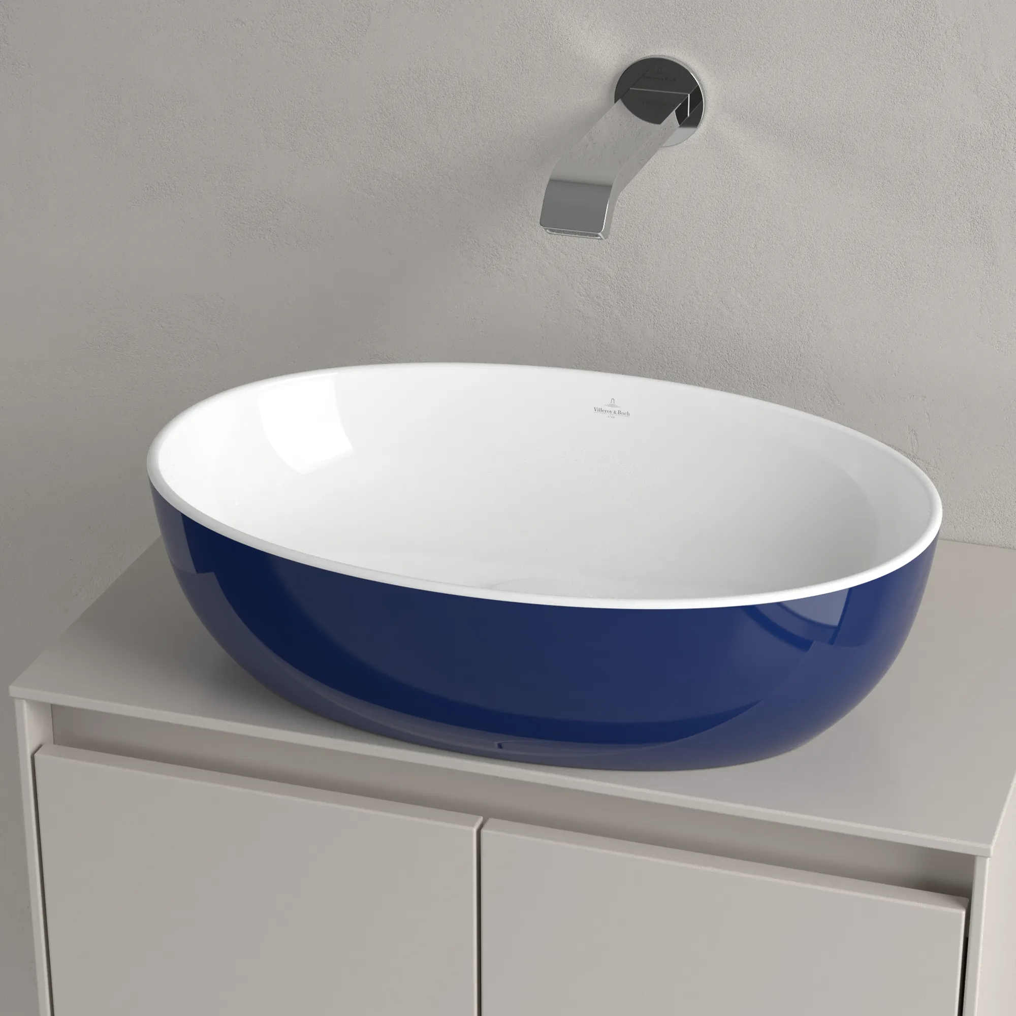 Villeroy & Boch Aufsatzwaschtisch „Artis“ 480 × 325 × 135 mm in Deep Ocean Villeroy & Boch Aufsatzwaschtisch „Artis“ 480 × 325 × 135 mm in Deep Ocean