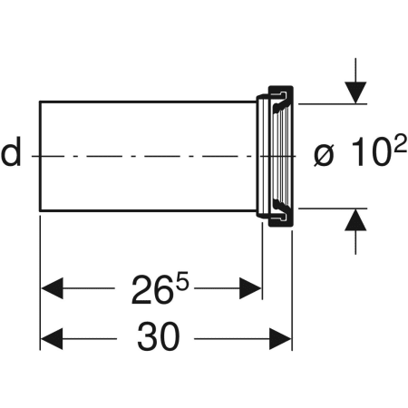 Set Anschlussstutzen für WC: schwarz Set Anschlussstutzen für WC: schwarz
