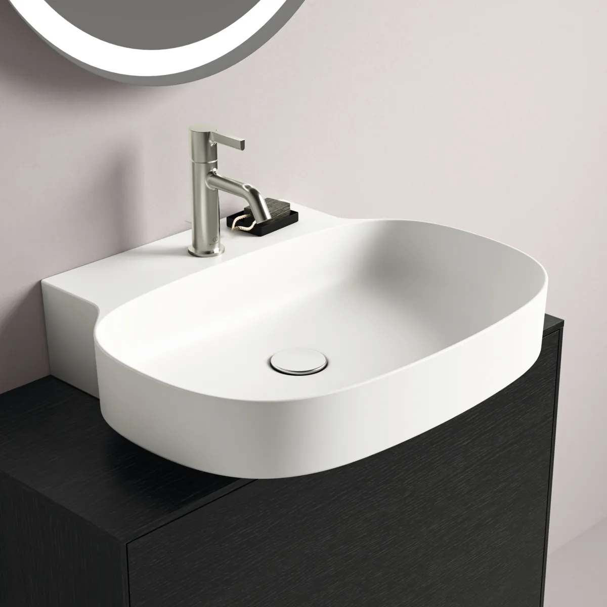 Waschtischarmatur Joy, mit Ablaufgarnitur, Ausladung 110mm, Brushed Gold Waschtischarmatur Joy, mit Ablaufgarnitur, Ausladung 110mm, Brushed Gold