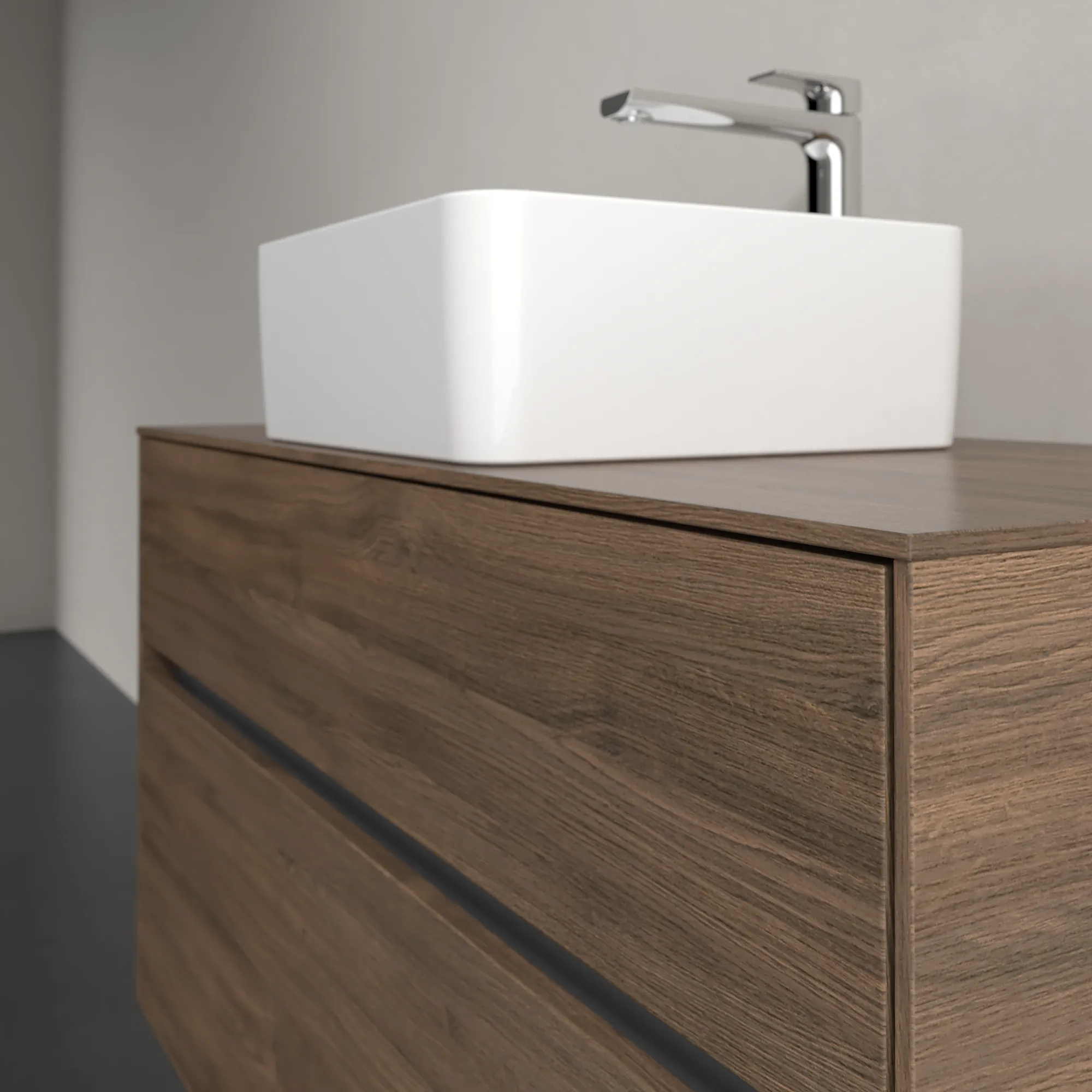 Villeroy & Boch Waschbeckenunterschrank Collaro C03800 Arizona Oak, 1000x548x500 mm, Eckig, mit SoftClosing, 2 Auszüge, mittiges Waschbecken