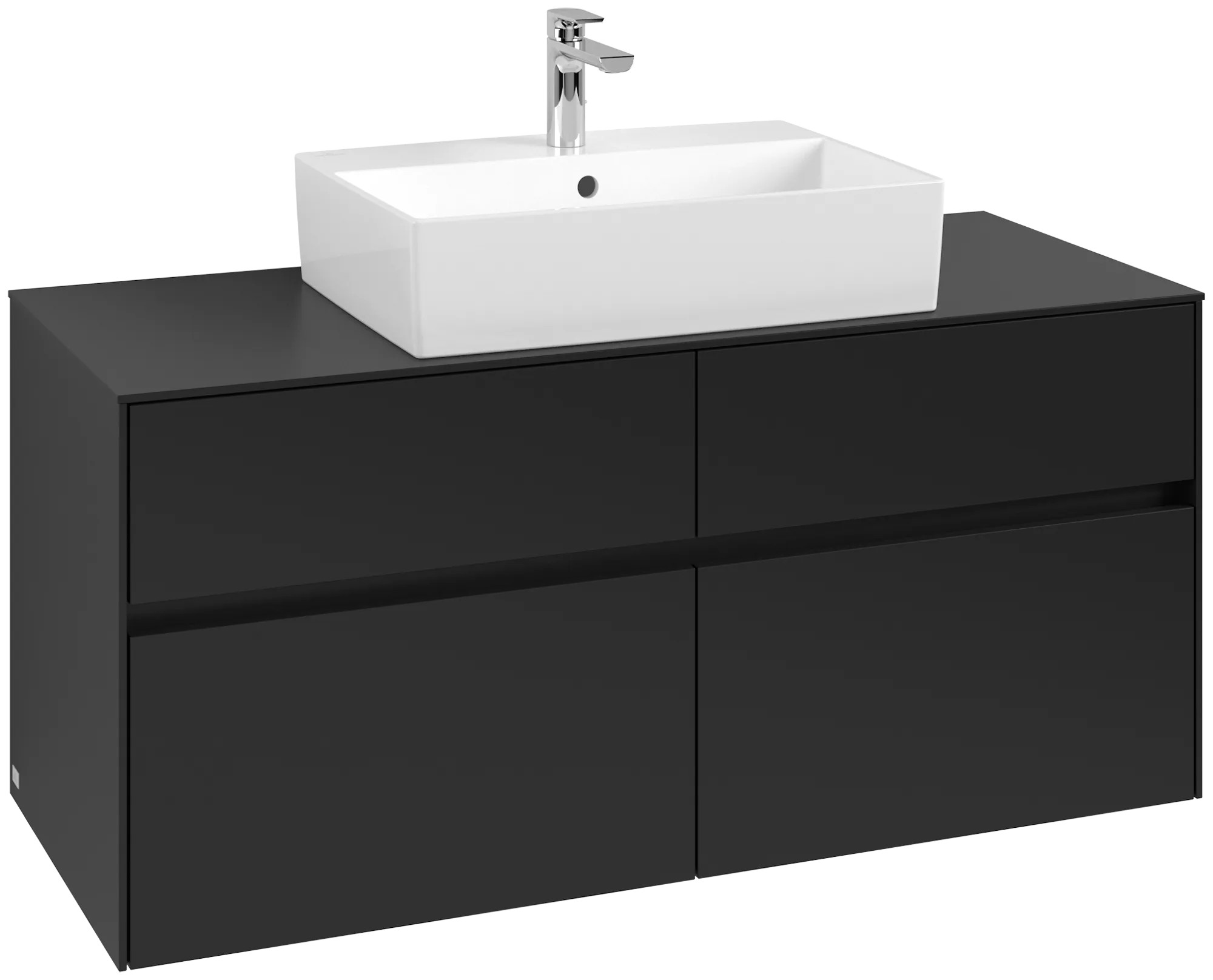 Villeroy & Boch Collaro Waschbeckenunterschrank C12800 1200x548x500mm 4 Auszüge Volcano Black