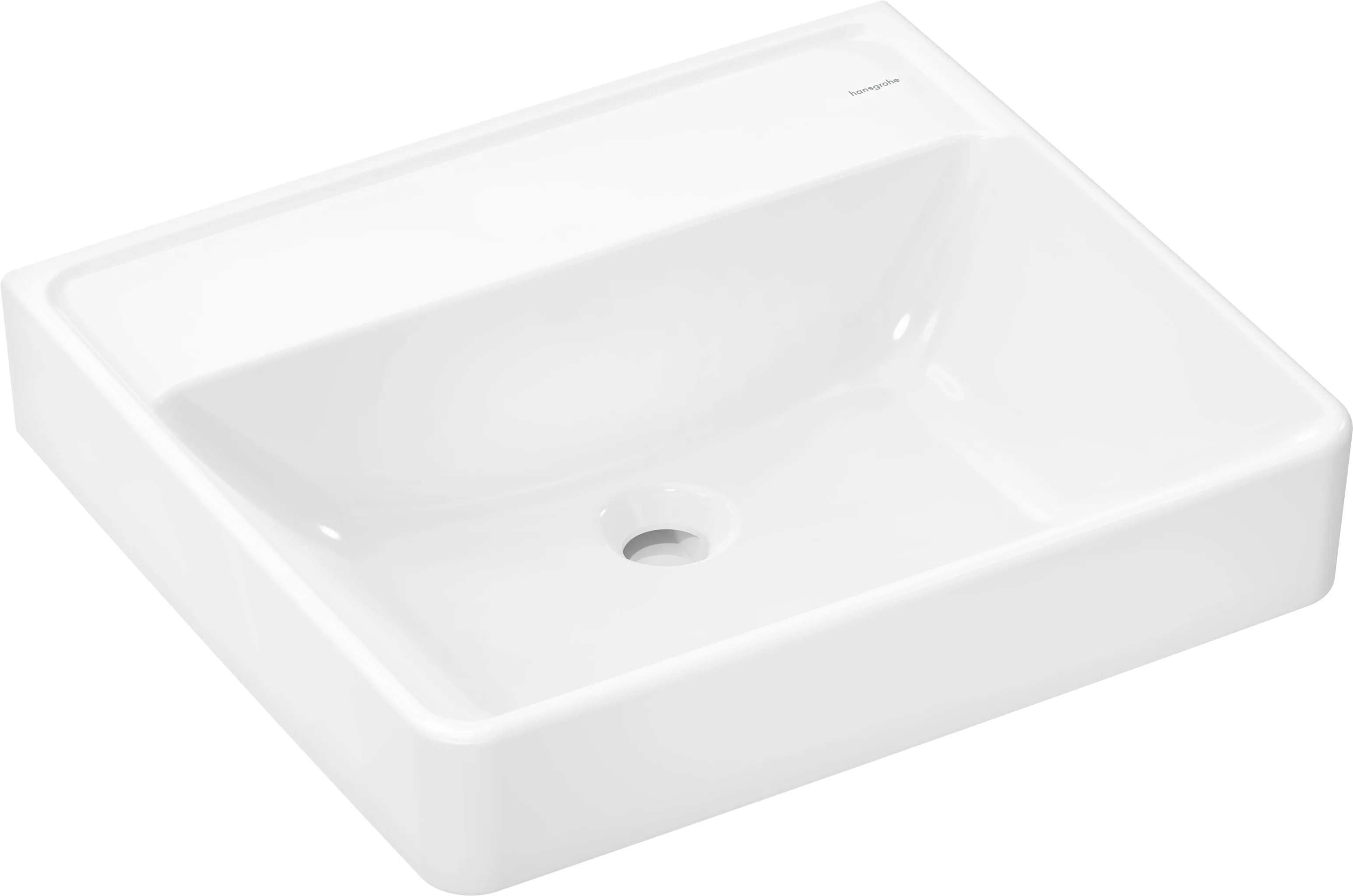 Hansgrohe Xanuia Q Waschtisch, weiß, 550x480 mm, glänzend, wandhängend, ohne Hahnloch und Überlauf