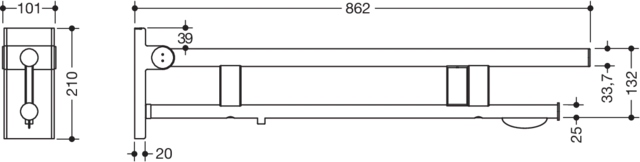 HEWI Stützklappgriff „System 900“