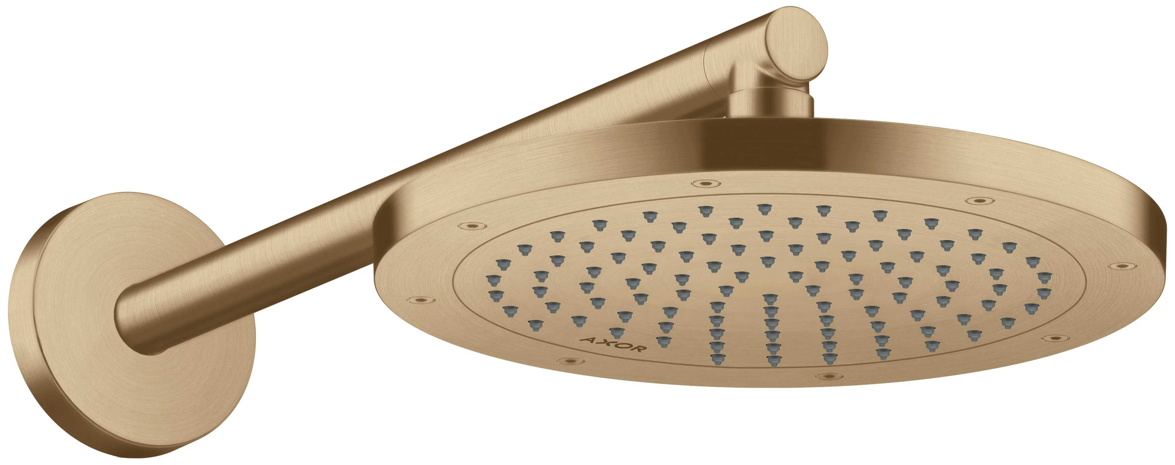 Hansgrohe AXOR ShowerSolutions Kopfbrause 245 1jet Brushed Bronze, 245 mm, verstellbarer Winkel, abnehmbar zur Reinigung, G 1/2 Anschluss
