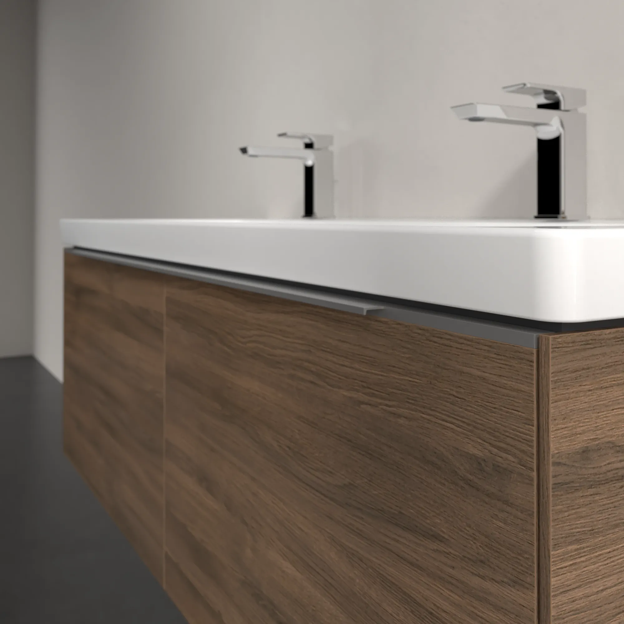 Villeroy & Boch Waschbeckenunterschrank Subway 3.0 Arizona Oak, 1272x429x462 mm, mit Beleuchtung und SoftClosing