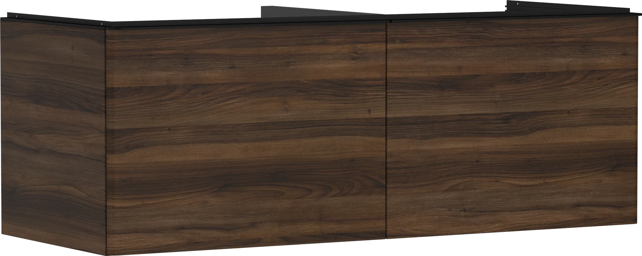 Xelu Q Waschtischunterschrank Nussbaum Dunkel 1360/550 mit 2 Schubkästen für Konsolen mit Aufsatzwaschtisch geschliffen Chrom Xelu Q Waschtischunterschrank Nussbaum Dunkel 1360/550 mit 2 Schubkästen für Konsolen mit Aufsatzwaschtisch geschliffen Chrom