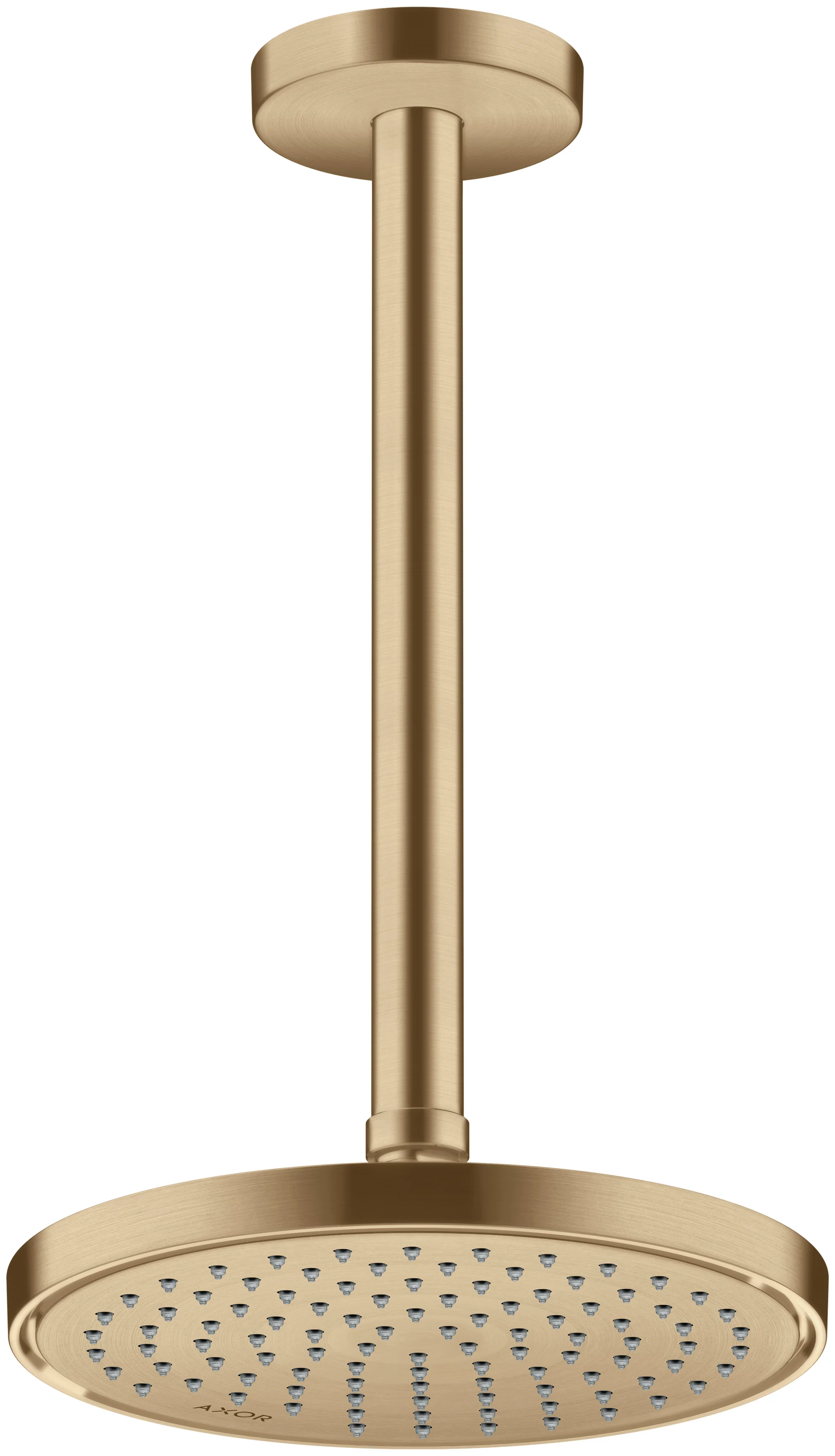 Hansgrohe AXOR ShowerSolutions Kopfbrause 220 1jet EcoSmart Brushed Bronze, 220 mm, verstellbarer Winkel, abnehmbar zur Reinigung, G 1/2 Anschluss