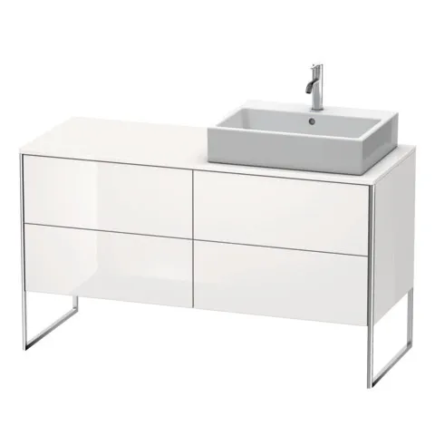 Duravit Waschtischunterschrank bodenstehend „XSquare“ 140 × 77,8 × 54,8 cm Weiß Hochglanz Duravit Waschtischunterschrank bodenstehend „XSquare“ 140 × 77,8 × 54,8 cm Weiß Hochglanz