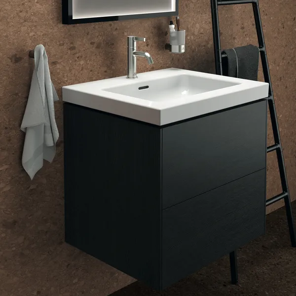Ideal Standard Möbelwaschtischunterschrank Conca 2 Auszüge 600x505x550mm Eiche geflammt