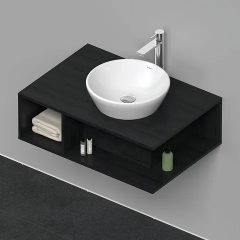 Duravit Waschtischunterschrank wandhängend „D-Neo“ 80 × 26 × 55 cm Eiche Schwarz