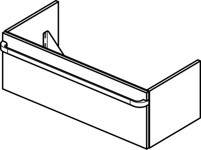 Ideal Standard Front Tonic II Auszugsfront, 1000 mm, Hochglanz hellbraun lackiert
