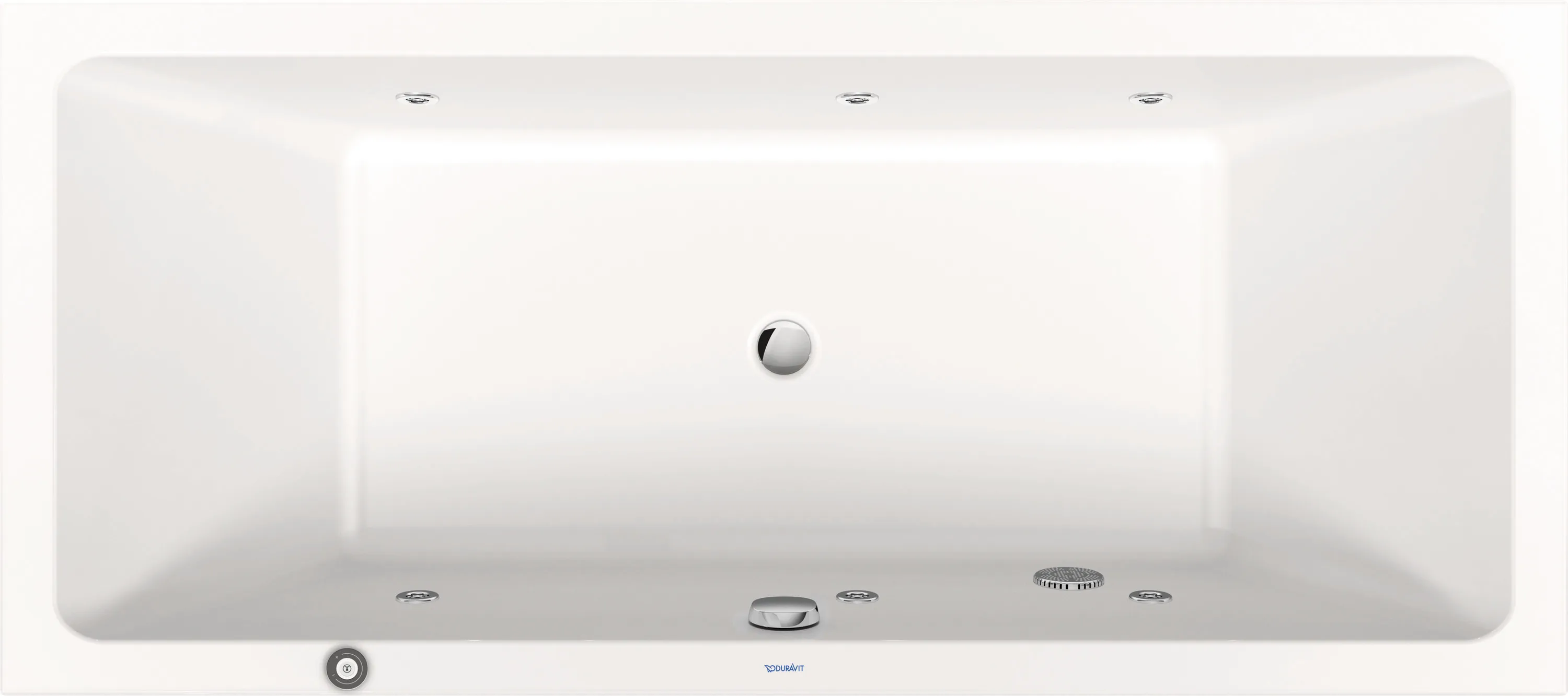 Duravit Whirlwanne „No.1“ rechteck 1800 × 800 mm, Mittelablauf mit Jet Project, in Weiß Ablauf: Mittelablauf / Größe: 180 × 80 cm / Whirlsystem: mit Jet Project Duravit Whirlwanne „No.1“ rechteck 1800 × 800 mm, Mittelablauf mit Jet Project, in Weiß Ablauf: Mittelablauf / Größe: 180 × 80 cm / Whirlsystem: mit Jet Project