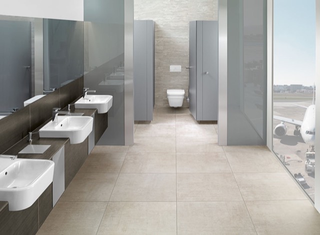 Wand- Tiefspül-WC Combi-Pack DirectFlush „Architectura“ 37 × 31,6 × 53 cm, ohne Spülrand