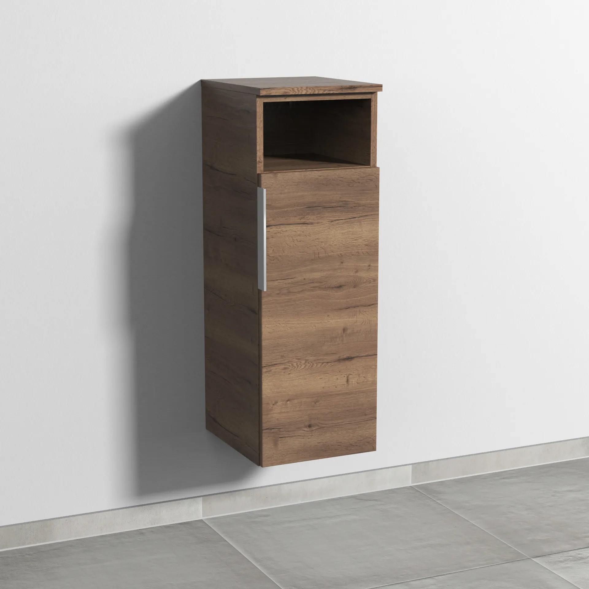 Sanipa Mittelschrank „3way“ 300 × 850 × 345 mm Anschlag rechts, in Eiche Tabak, Anschlag rechts