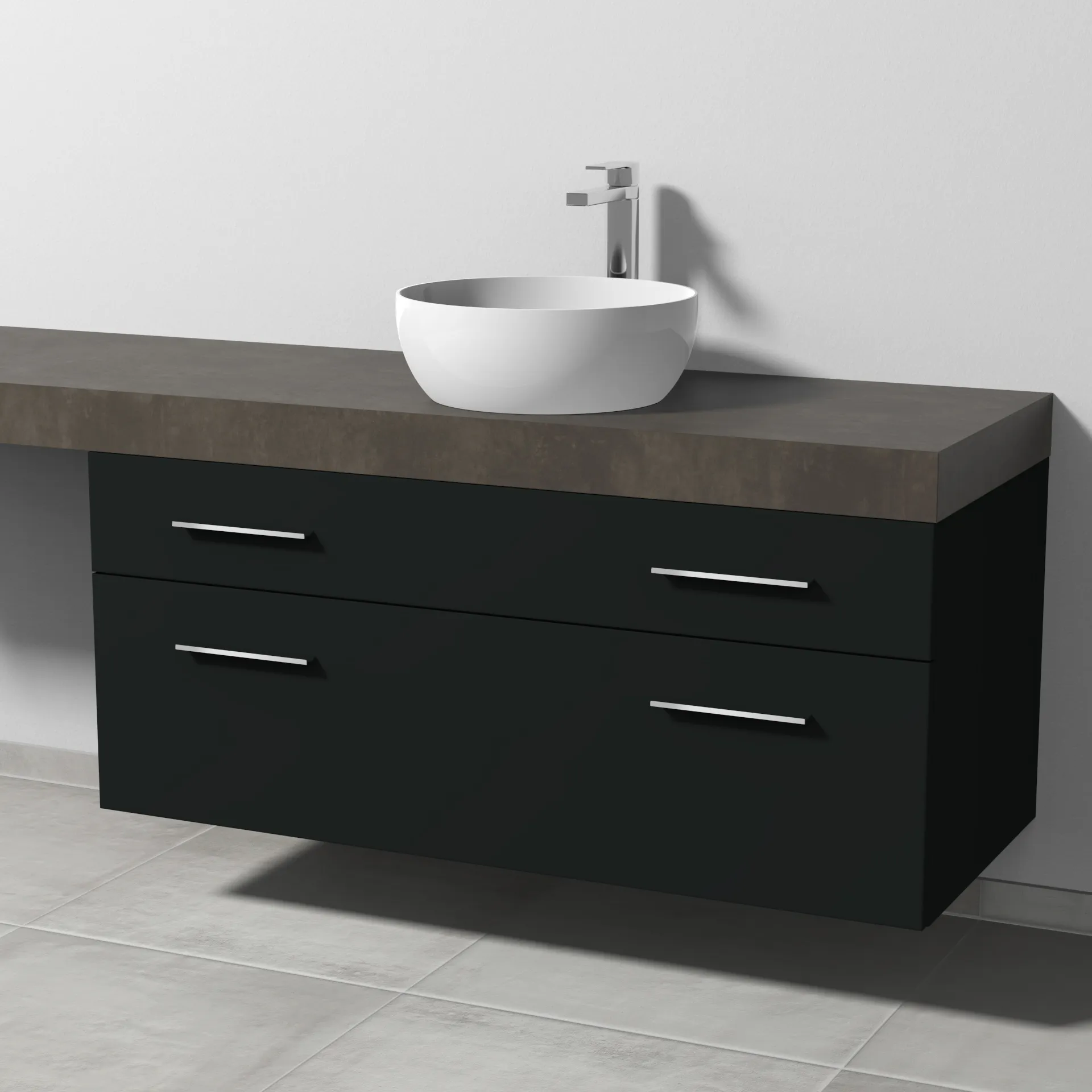 Sanipa Waschtischunterschrank „2morrow“ 1200 × 510 × 520 mm in Vulkan (matt)