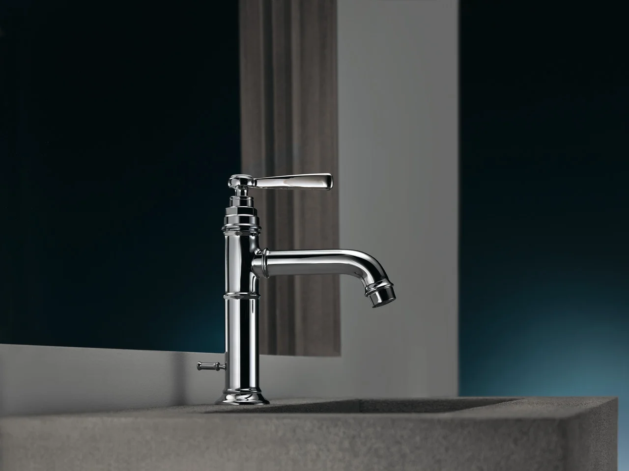 Hansgrohe AXOR Montreux Einhebel-Waschtischmischer 100, Chrom, Ausladung 142 mm, Auslaufhöhe 98 mm, Hebelgriff, Normalstrahl, max. Durchfluss 5 l/min