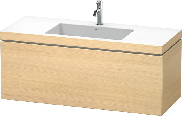 Duravit Möbelset c-shaped Set wandhängend wandhängend „L-Cube“ 120 × 50 × 48 cm Mediterrane Eiche