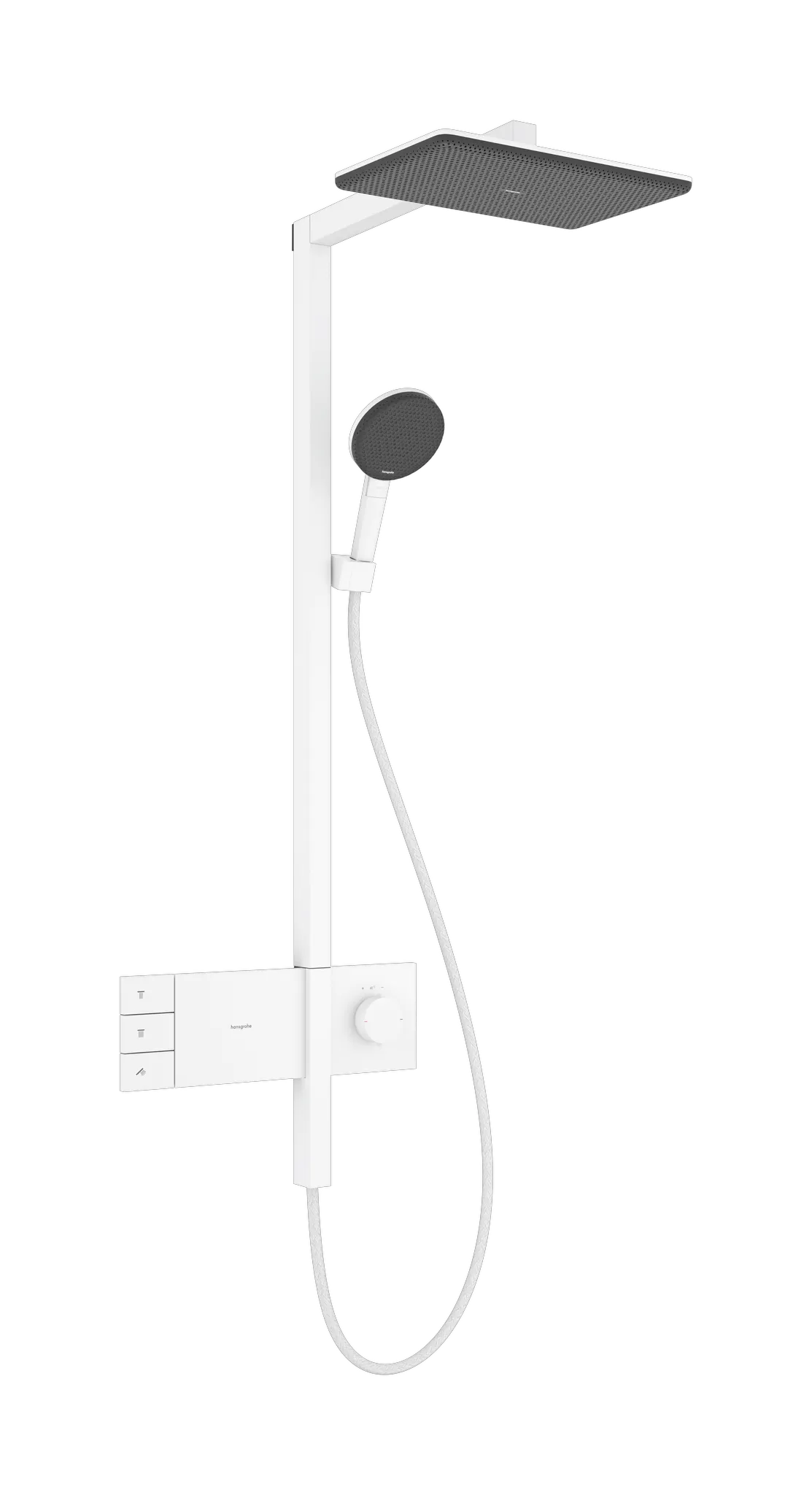 Hansgrohe Raindance Alive Q Showerpipe 210⁄340 2jet EcoSmart mit ShowerSelect Comfort, Mattweiß