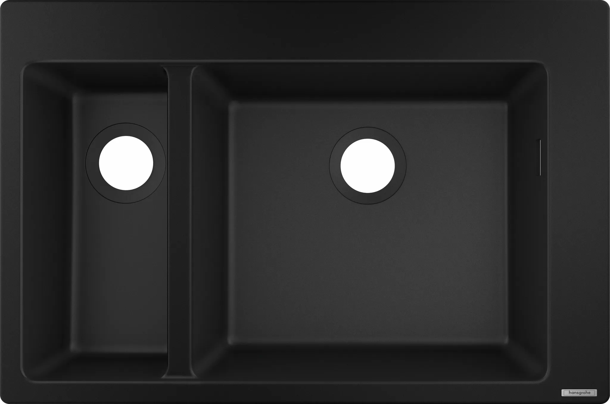 Hansgrohe S51 S510-F635 Einbauspüle 180⁄450, Graphitschwarz Hansgrohe S51 S510-F635 Einbauspüle 180⁄450, Graphitschwarz