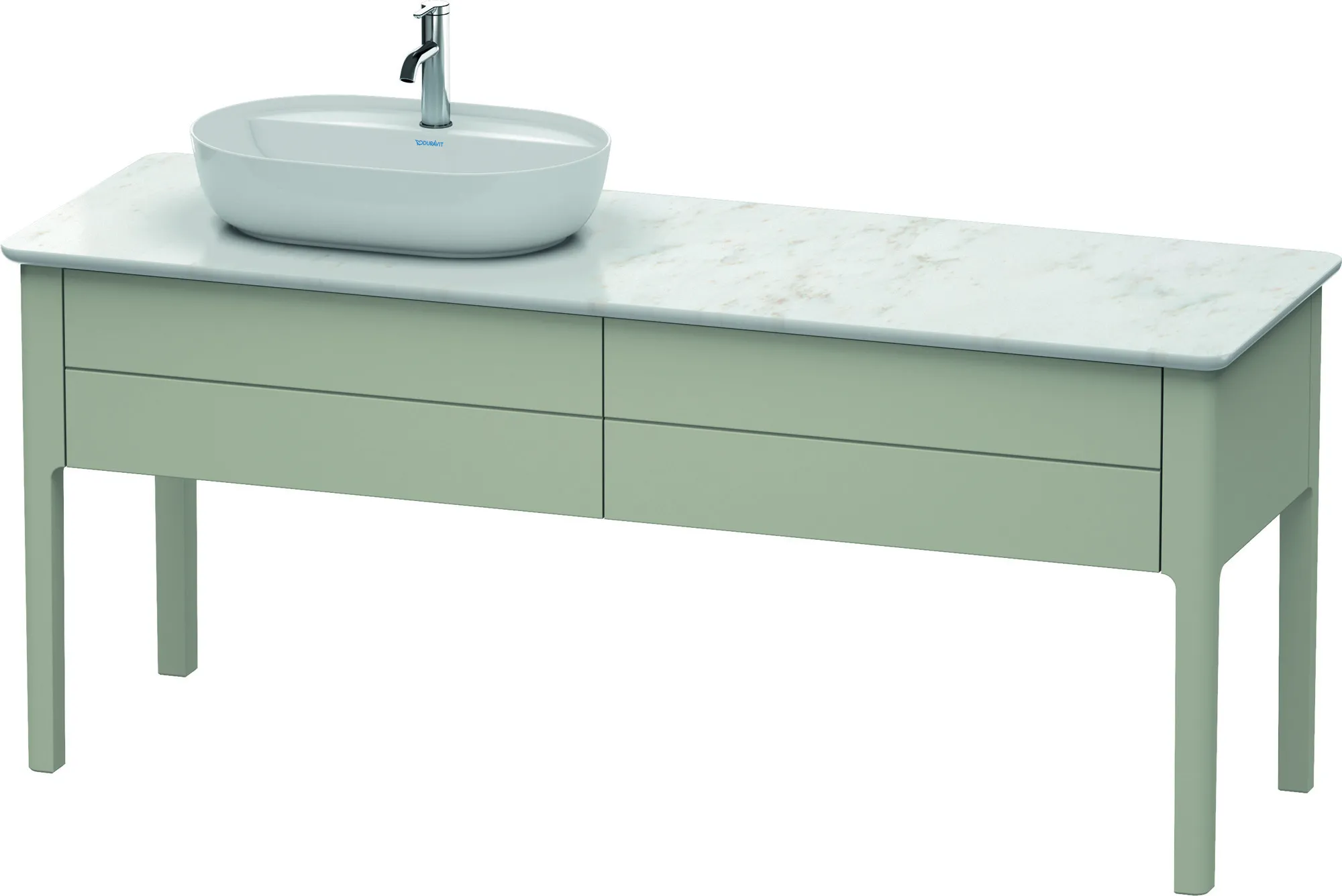 Duravit Waschtischunterschrank bodenstehend „Luv“ 173,3 × 74,3 × 57 cm Taupe Seidenmatt Becken: links / Front- & Korpusfarbe: Taupe Seidenmatt / Größe: 173,3 × 57 × 74,3 cm / Schubladen: 2 Duravit Waschtischunterschrank bodenstehend „Luv“ 173,3 × 74,3 × 57 cm Taupe Seidenmatt Becken: links / Front- & Korpusfarbe: Taupe Seidenmatt / Größe: 173,3 × 57 × 74,3 cm / Schubladen: 2