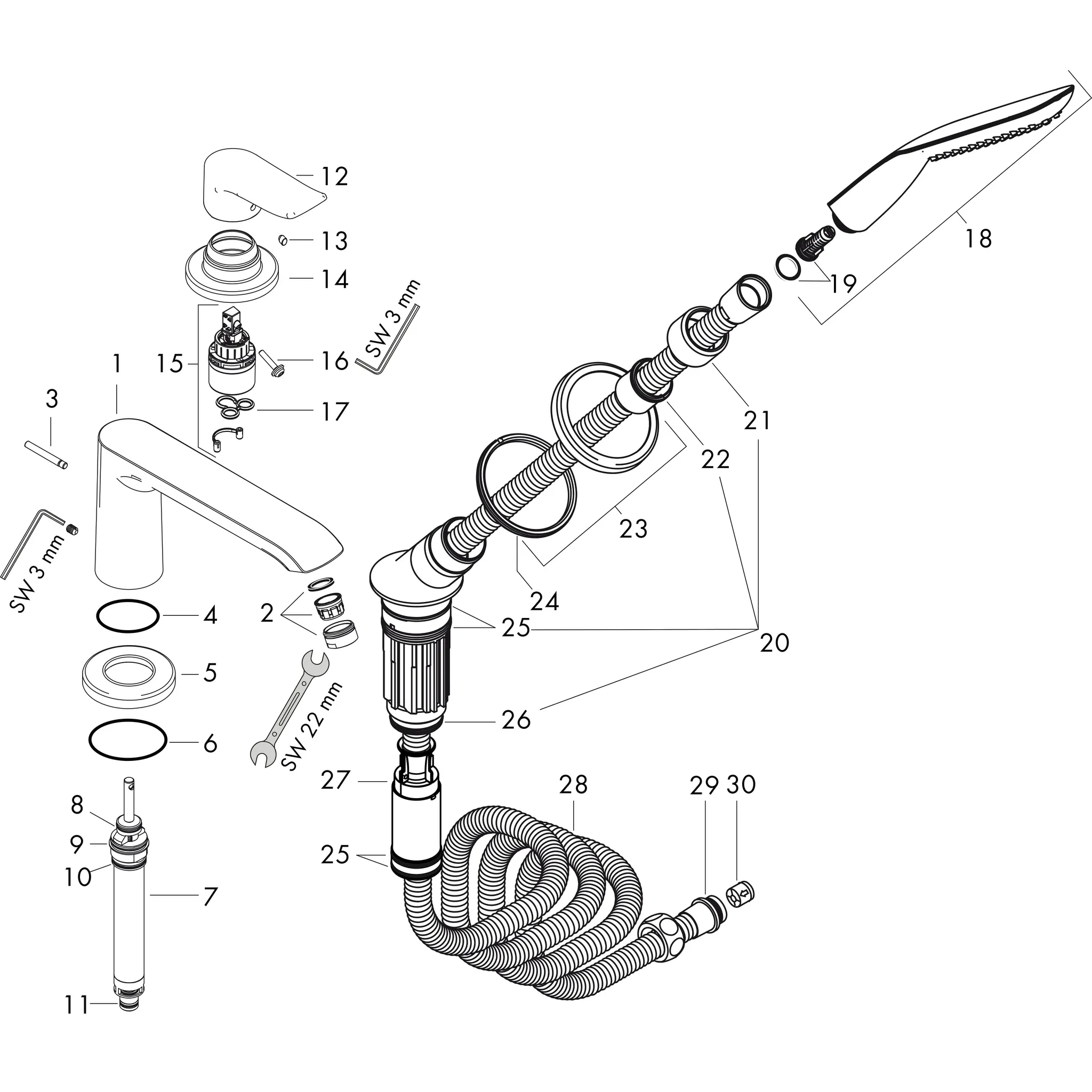 3-Loch Wannenarmatur Metris F-Set chrom Wannenrandmontage 3-Loch Wannenarmatur Metris F-Set chrom Wannenrandmontage