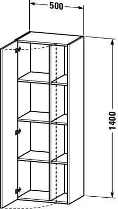 Duravit Hochschrank „DuraStyle“ 50 × 140 × 36 cm