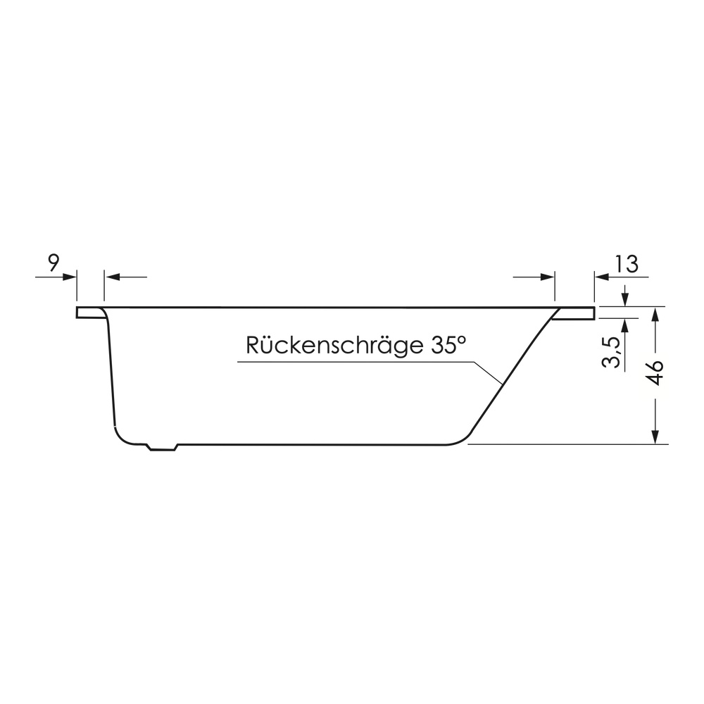 repaBAD Badewanne „Arosa Ergo“ rechteck 1700 × 750 mm, Fußablauf in Weiß repaBAD Badewanne „Arosa Ergo“ rechteck 1700 × 750 mm, Fußablauf in Weiß