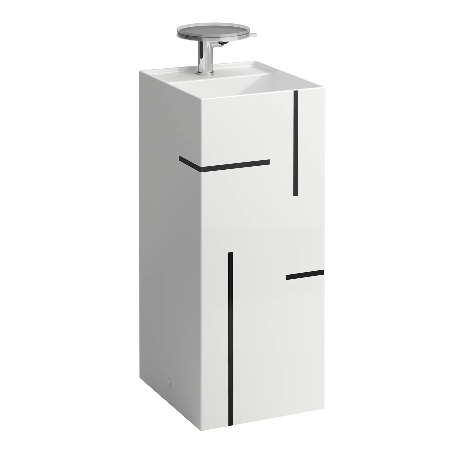 Waschtisch freistehend Kartell • 435x375x900 1 Hahnloch ohne Überlauf weiß