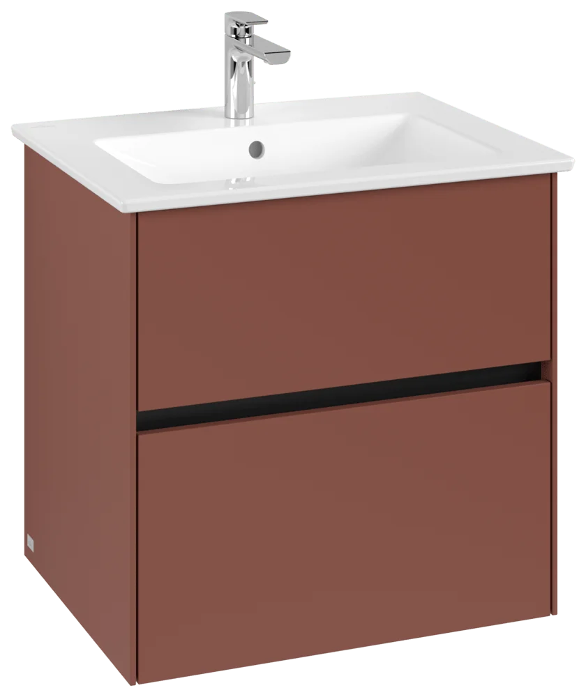 Villeroy & Boch Collaro Waschbeckenunterschrank C143B0, 611 x 610 x 480 mm, Wine Red