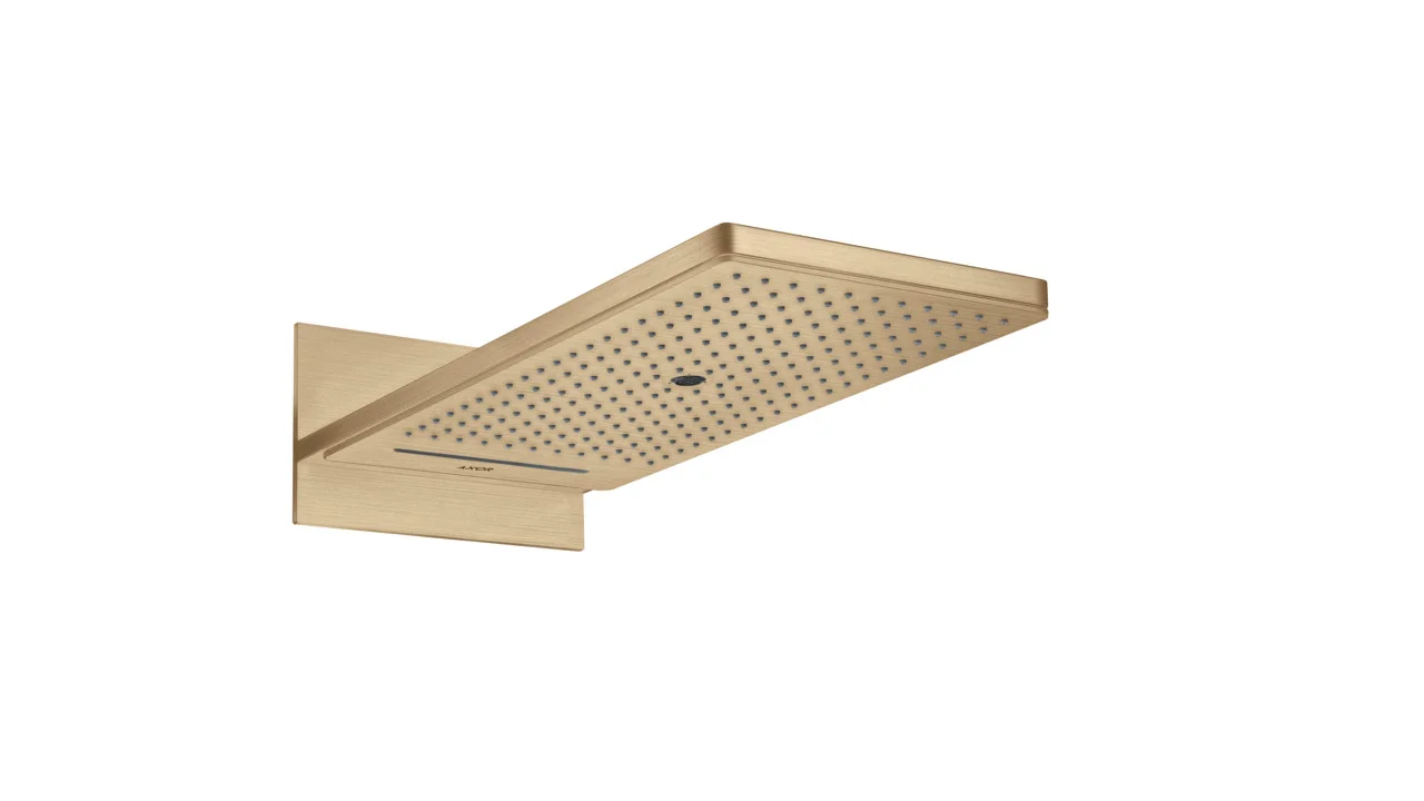 Hansgrohe AXOR ShowerSolutions Kopfbrause 3jet Brushed Bronze, 580 x 260 mm, Wandmontage