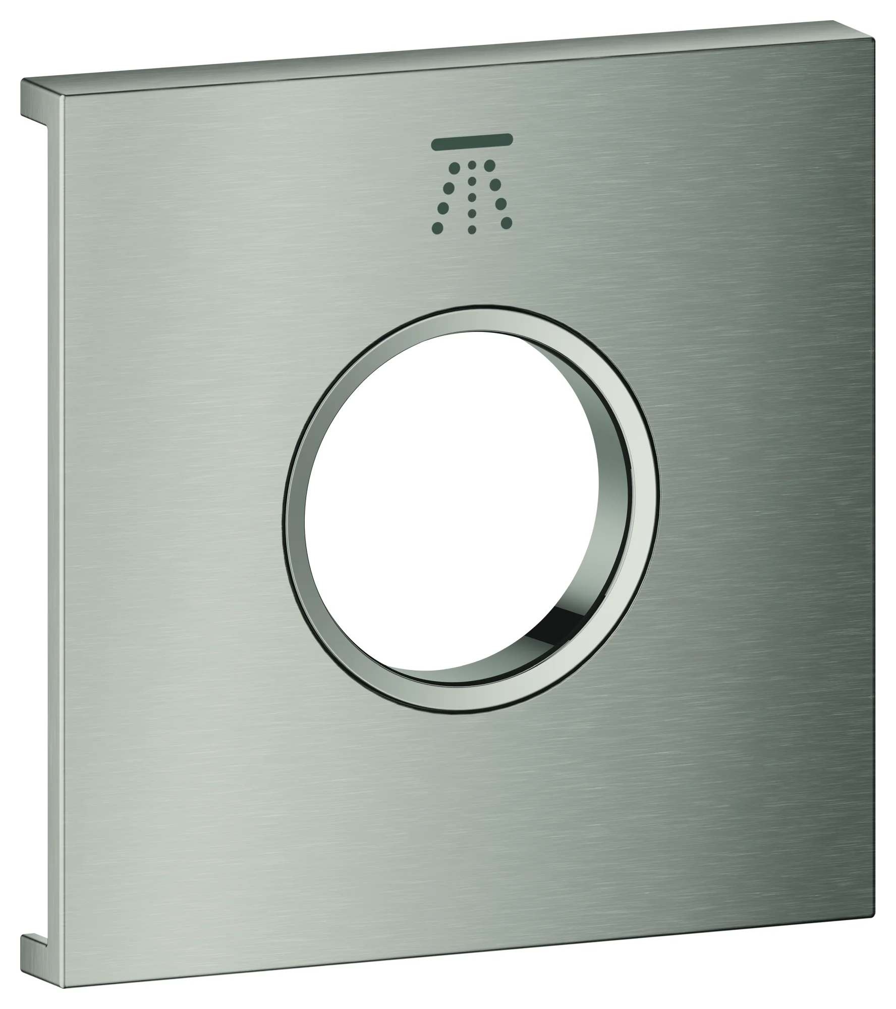Metallplatte Grohtherm Aqua Tiles 106889, Symbol Kopfbrause 3, für Grohtherm Aqua Tiles Unterputz-Thermostate, chrom