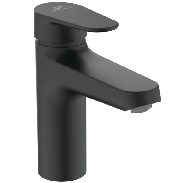 Ideal Standard Alu+ Waschtischarmatur, Ausladung 120 mm, Silk Black, Einhebelmischer mit BlueStart Technologie und FirmFlow Kartusche Ideal Standard Alu+ Waschtischarmatur, Ausladung 120 mm, Silk Black, Einhebelmischer mit BlueStart Technologie und FirmFlow Kartusche