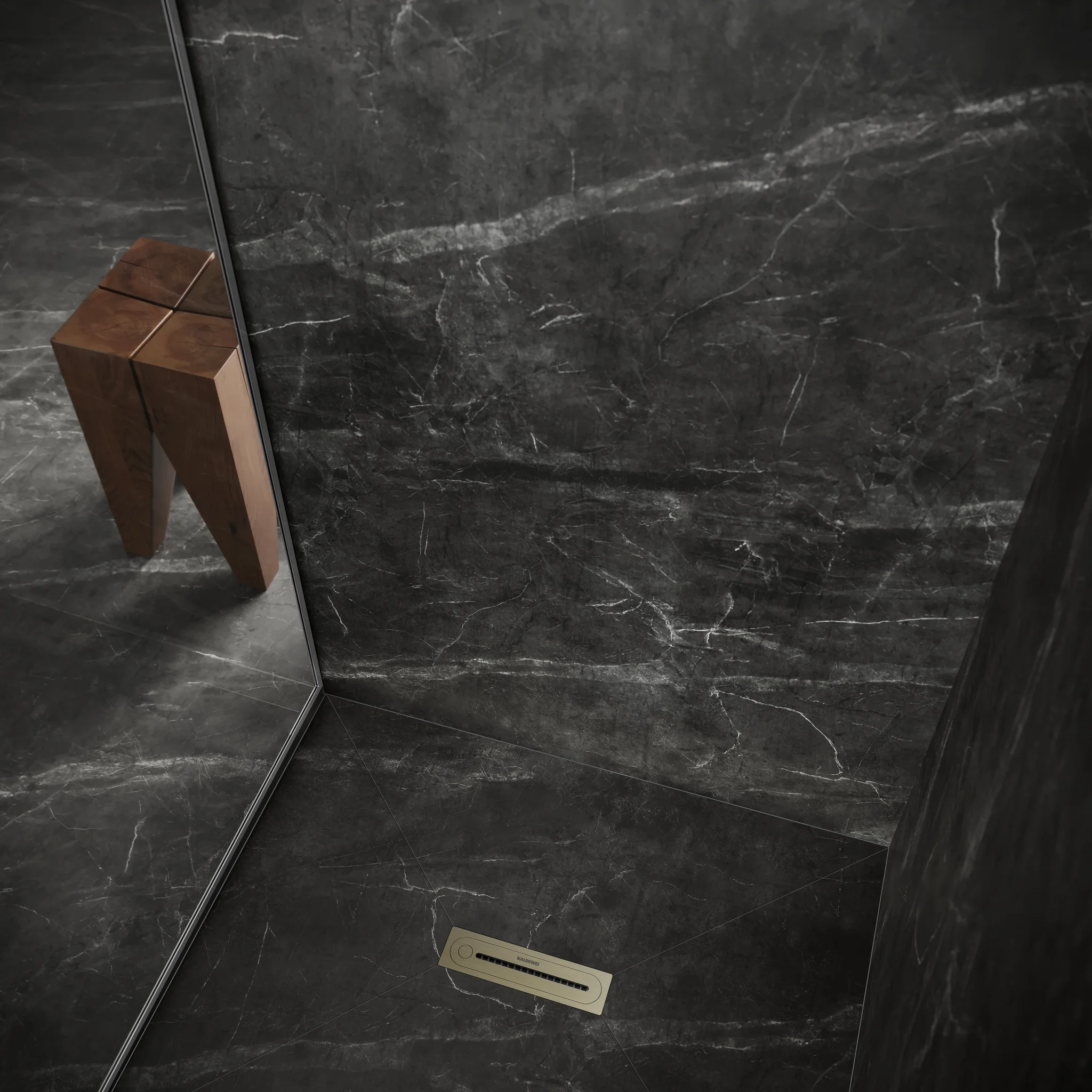 Kaldewei FLOWPOINT ZERO Punktablauf, 233 x 60 mm, Champagner gebürstet