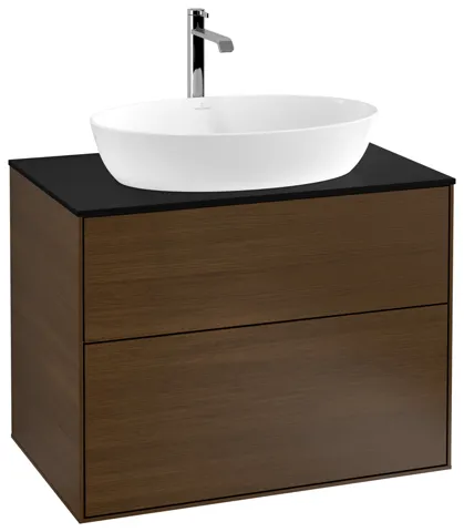 Villeroy & Boch Waschtischunterschrank „Finion“ für Schrankwaschtisch 800 × 603 × 501 mm Walnut Veneer, für Becken mittig
