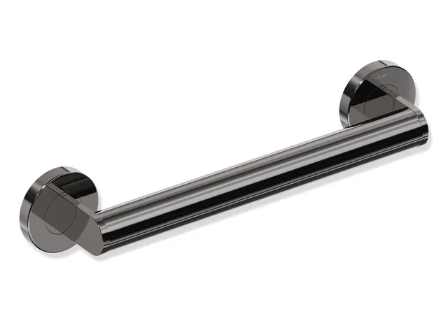 HEWI Haltegriff Edelstahl PVD, Achsmaß 305 mm, Tiefe 70 mm, Stangendurchmesser 32 mm, Schwarzchrom glänzend