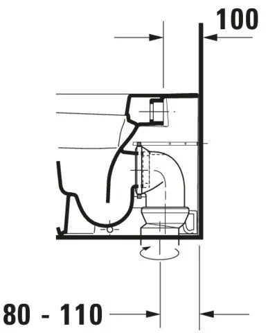 Stand-Tiefspül-WC back to wall „DuraStyle“ 37 × 40 × 57,5 cm