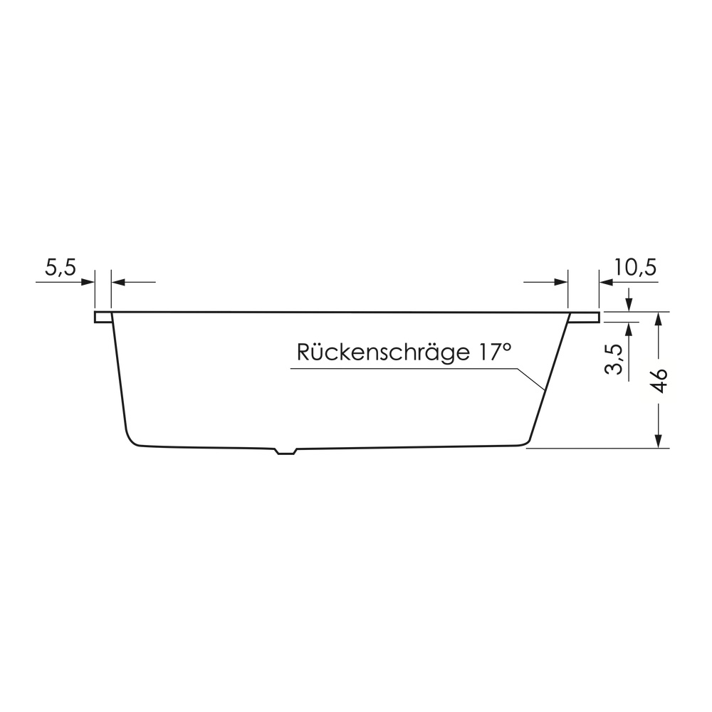 repaBAD Badewanne „Tika“ trapez 1700 × 750 mm, Mittelablauf, links in Weiß repaBAD Badewanne „Tika“ trapez 1700 × 750 mm, Mittelablauf, links in Weiß