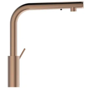 Küchenarmatur iMX Gusto Ausladung 232mm L-Auslauf mit Seife Brushed Gold Küchenarmatur iMX Gusto Ausladung 232mm L-Auslauf mit Seife Brushed Gold